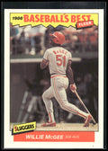 1986 Fleer Baseball's Best Sluggers vs. Pitchers #22 Willie McGee