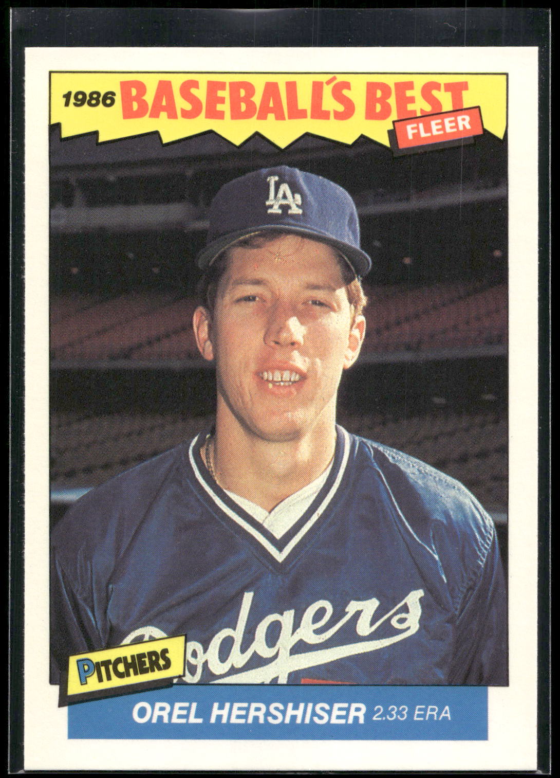 1986 Fleer Baseball's Best Sluggers vs. Pitchers #16 Orel Hershiser