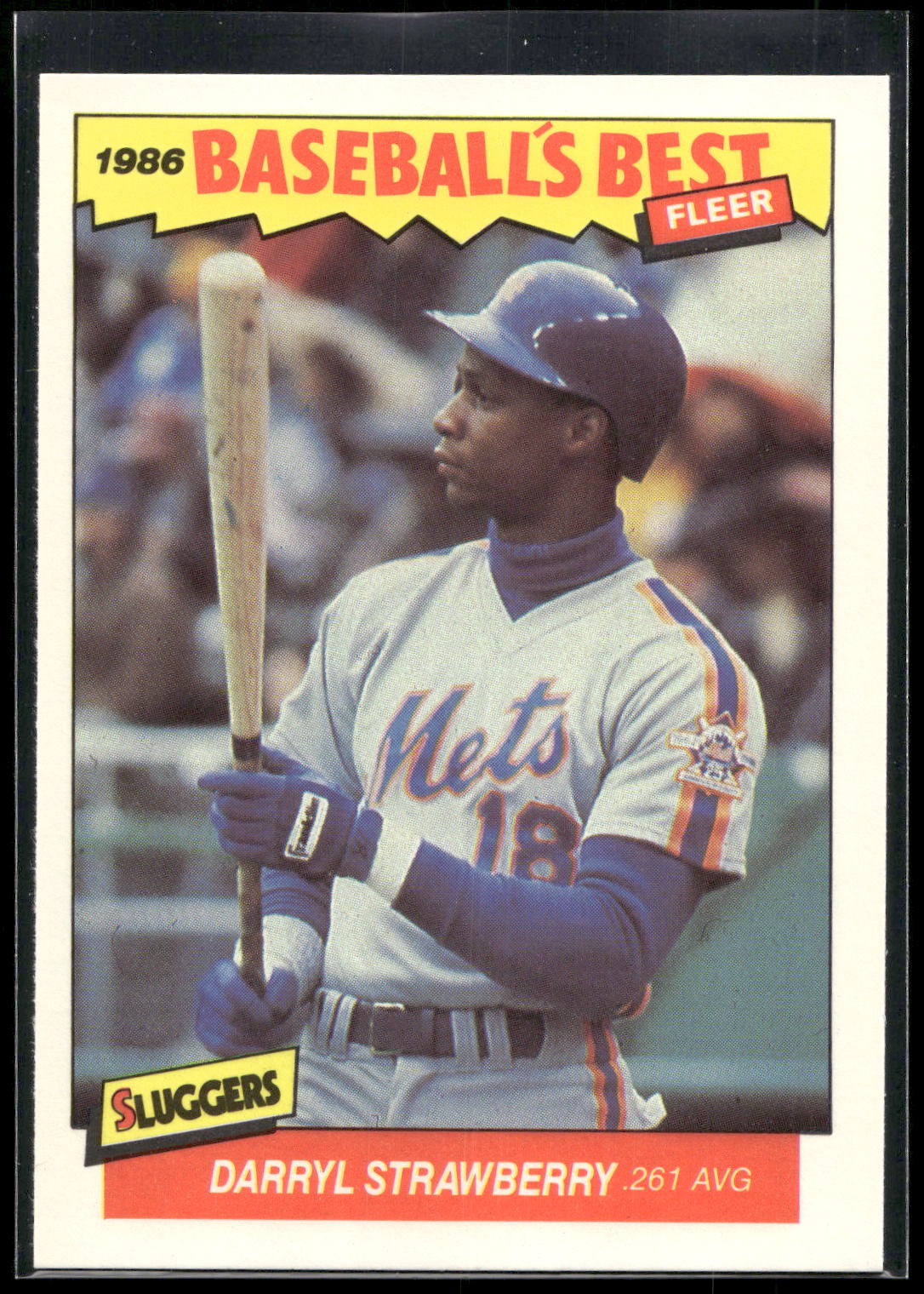 1986 Fleer Baseball's Best Sluggers vs. Pitchers #38 Darryl Strawberry