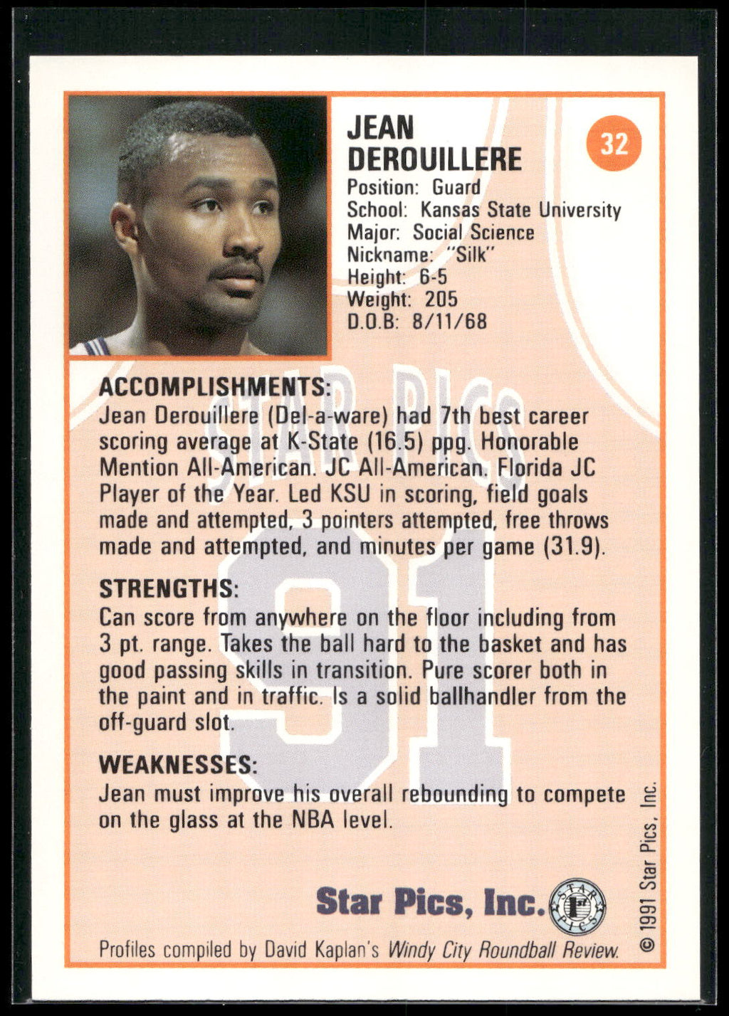 1991 Star Pics #32 Jean Derouillere
