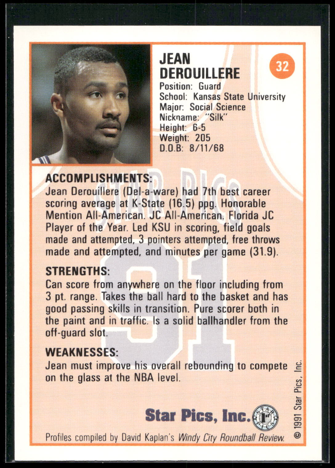 1991 Star Pics #32 Jean Derouillere