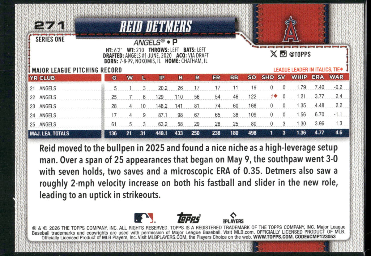 2026 Topps #271 Reid Detmers