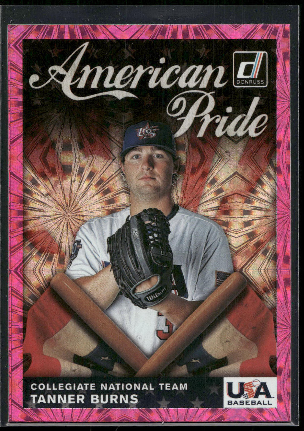 2019 Donruss #AP20 Tanner Burns American Pride Pink Fireworks