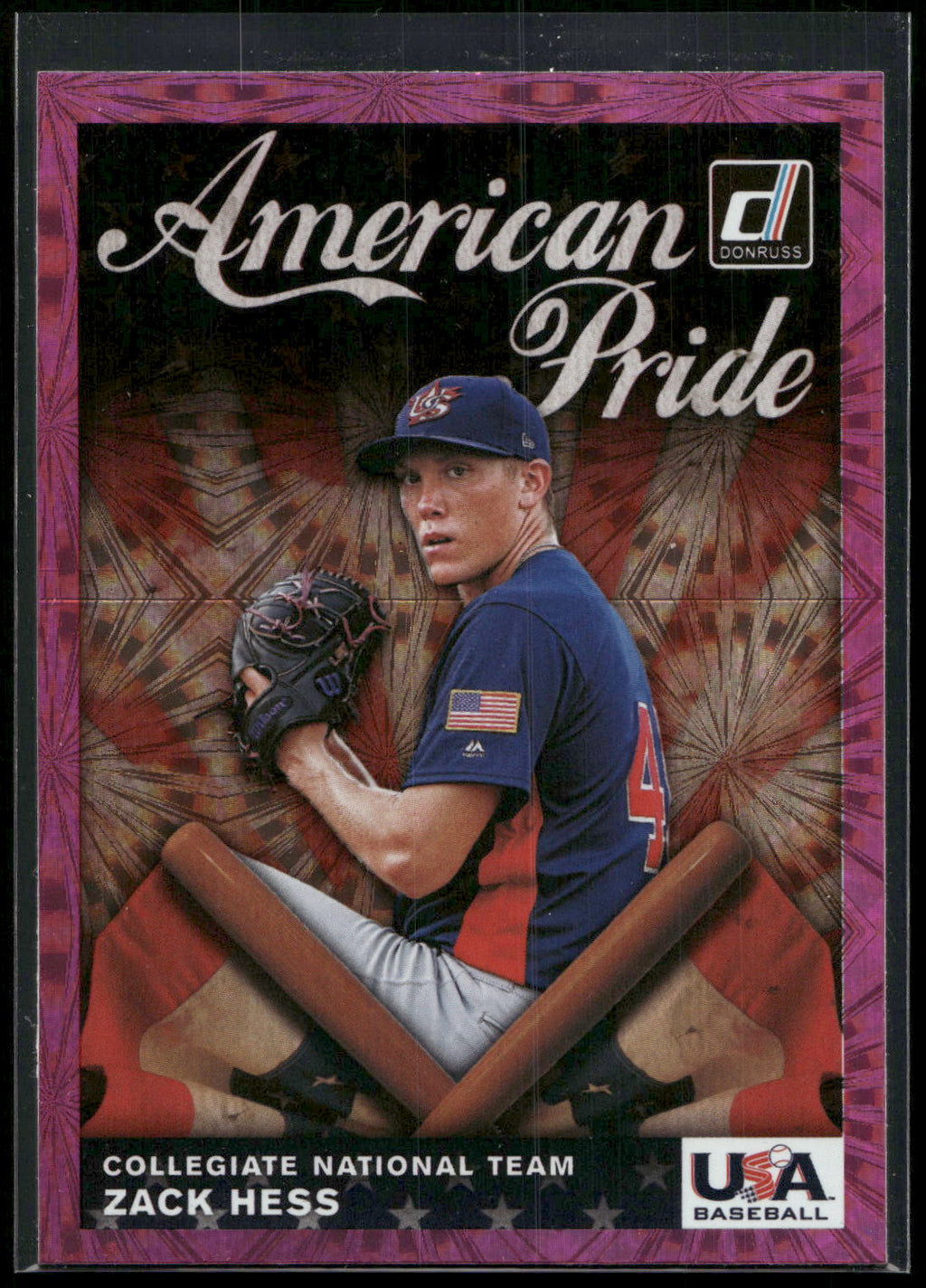 2019 Donruss #AP23 Zack Hess American Pride Pink Fireworks