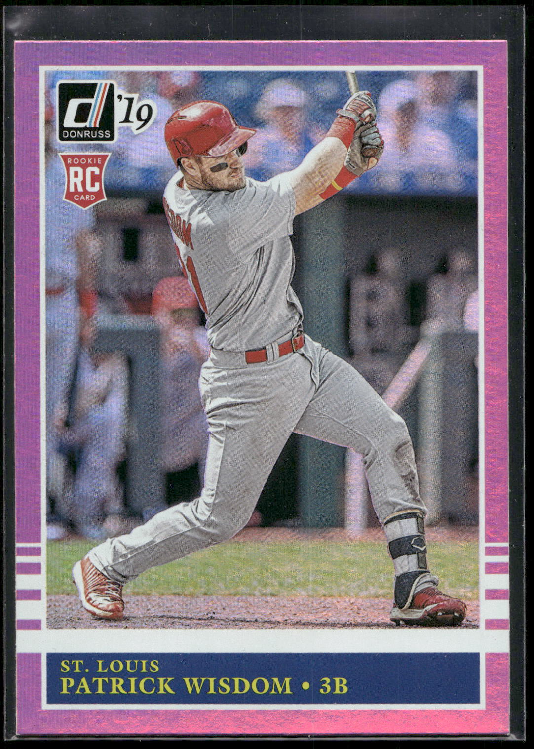 2019 Donruss #225 Patrick Wisdom Holo Pink