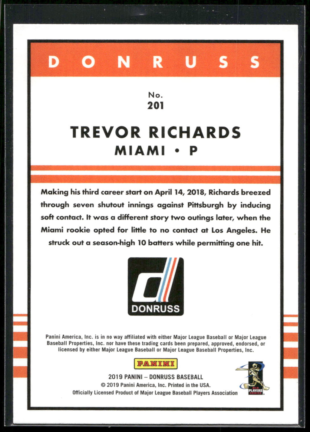 2019 Donruss #201b Trevor Richards