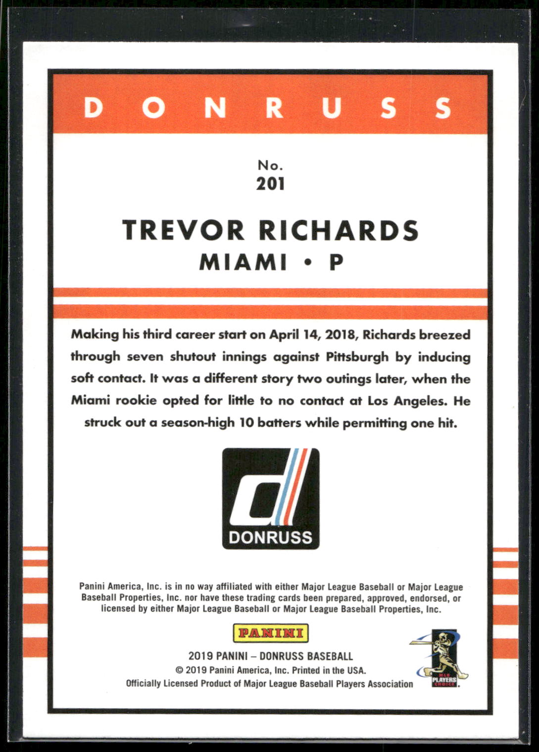 2019 Donruss #201b Trevor Richards