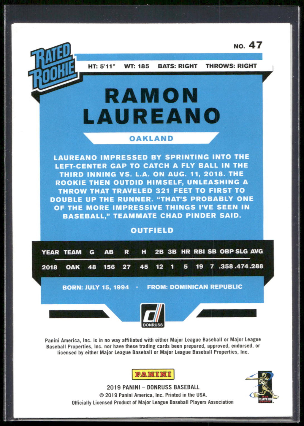 2019 Donruss #37 Dennis Santana