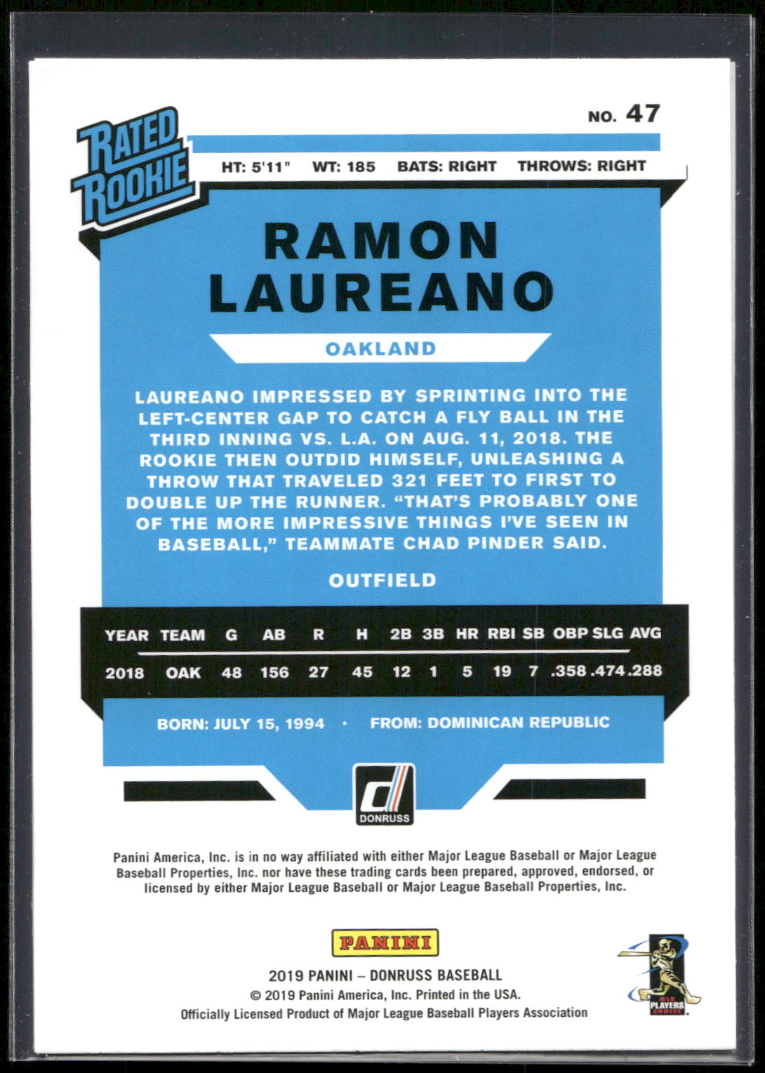 2019 Donruss #37 Dennis Santana