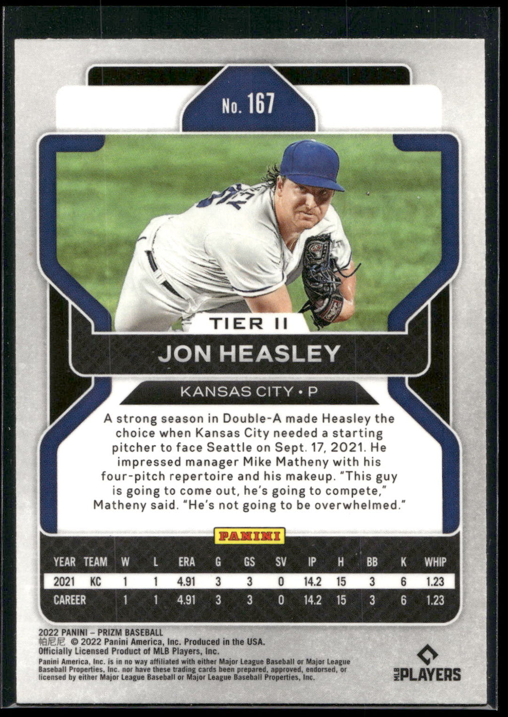 2022 Panini Prizm #167 Jon Heasley