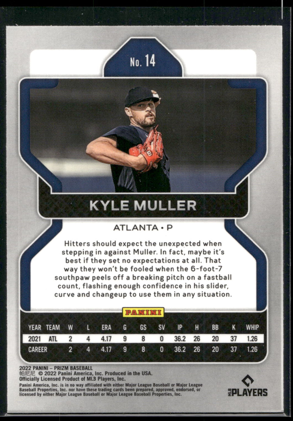 2022 Panini Prizm #14 Kyle Muller