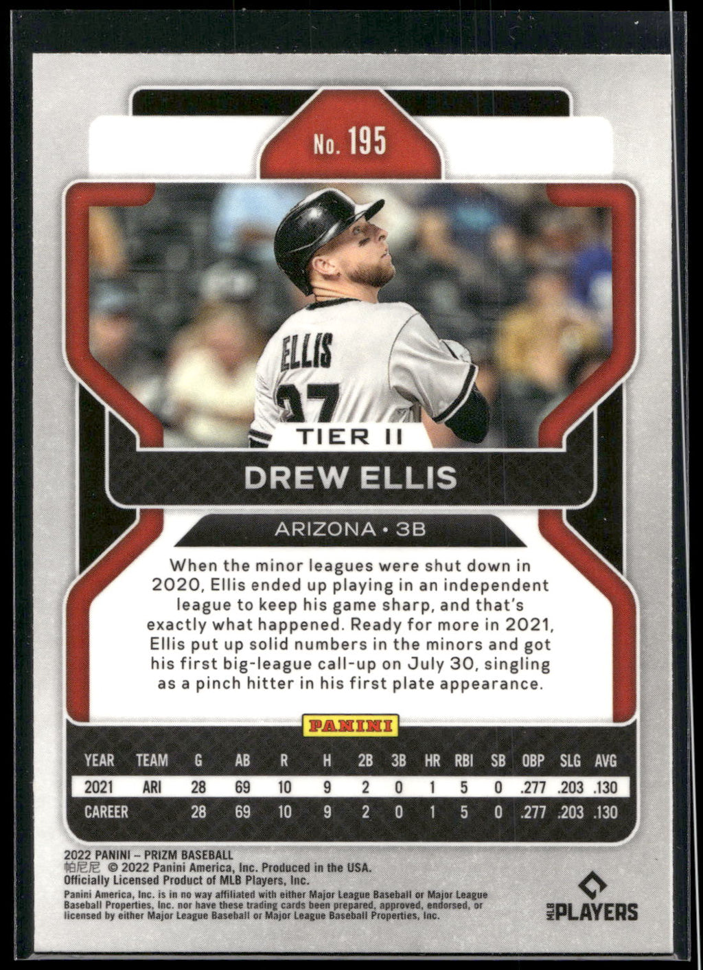 2022 Panini Prizm #195 Drew Ellis