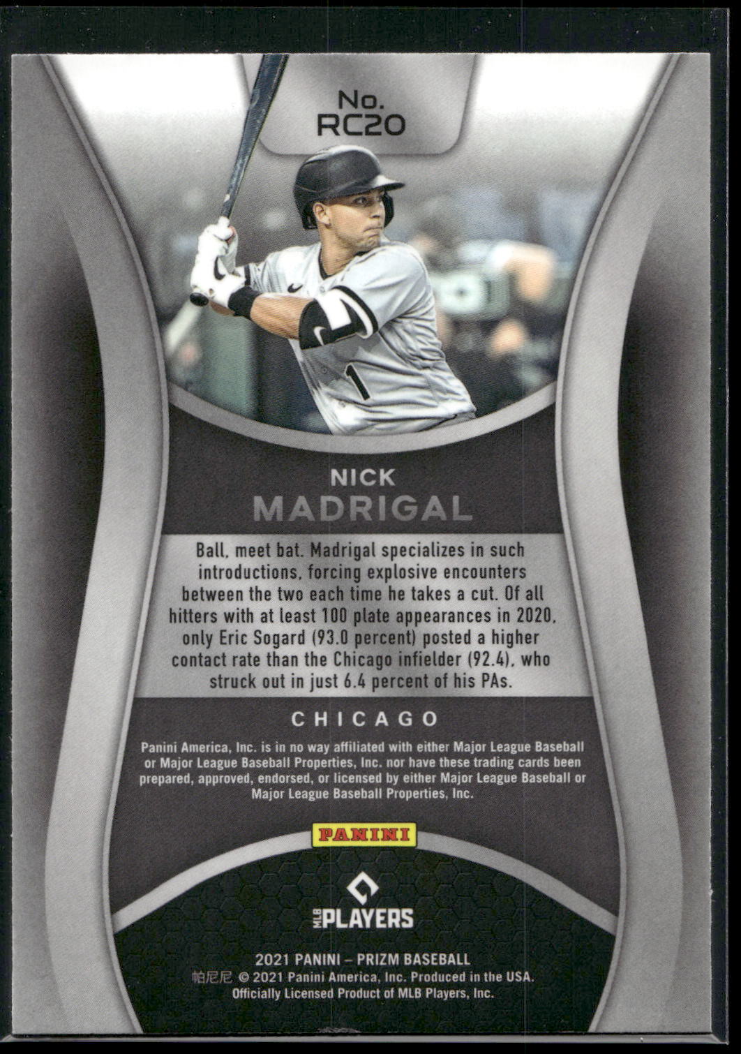 2021 Panini Prizm #RC20 Nick Madrigal Rookie Class