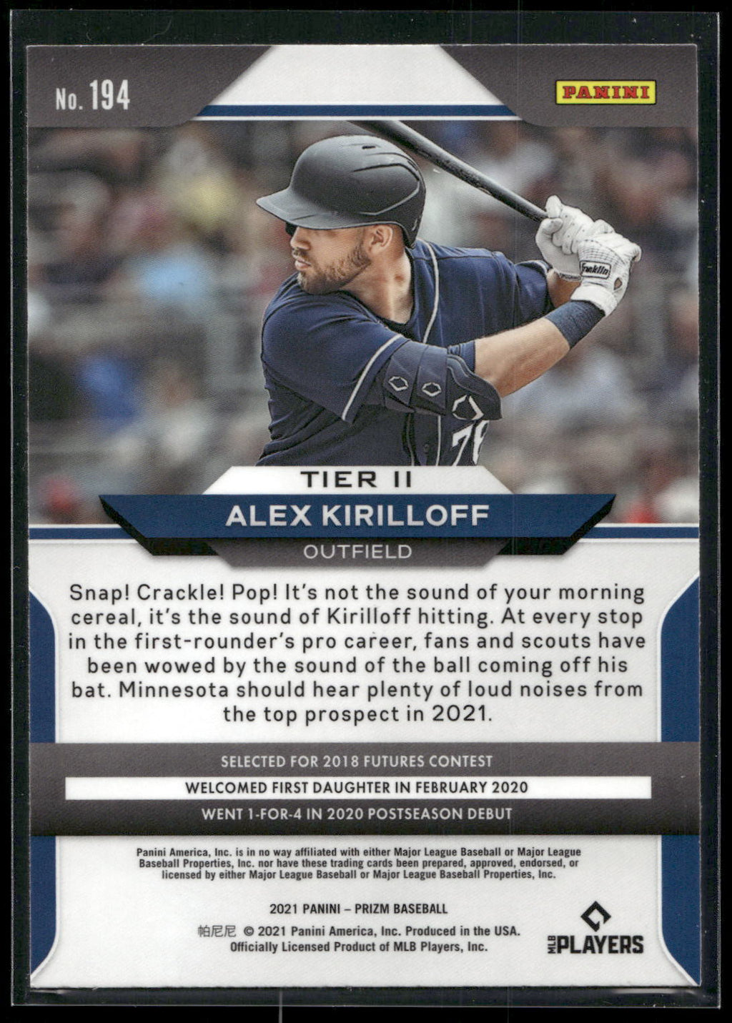 2021 Panini Prizm #194 Alex Kirilloff