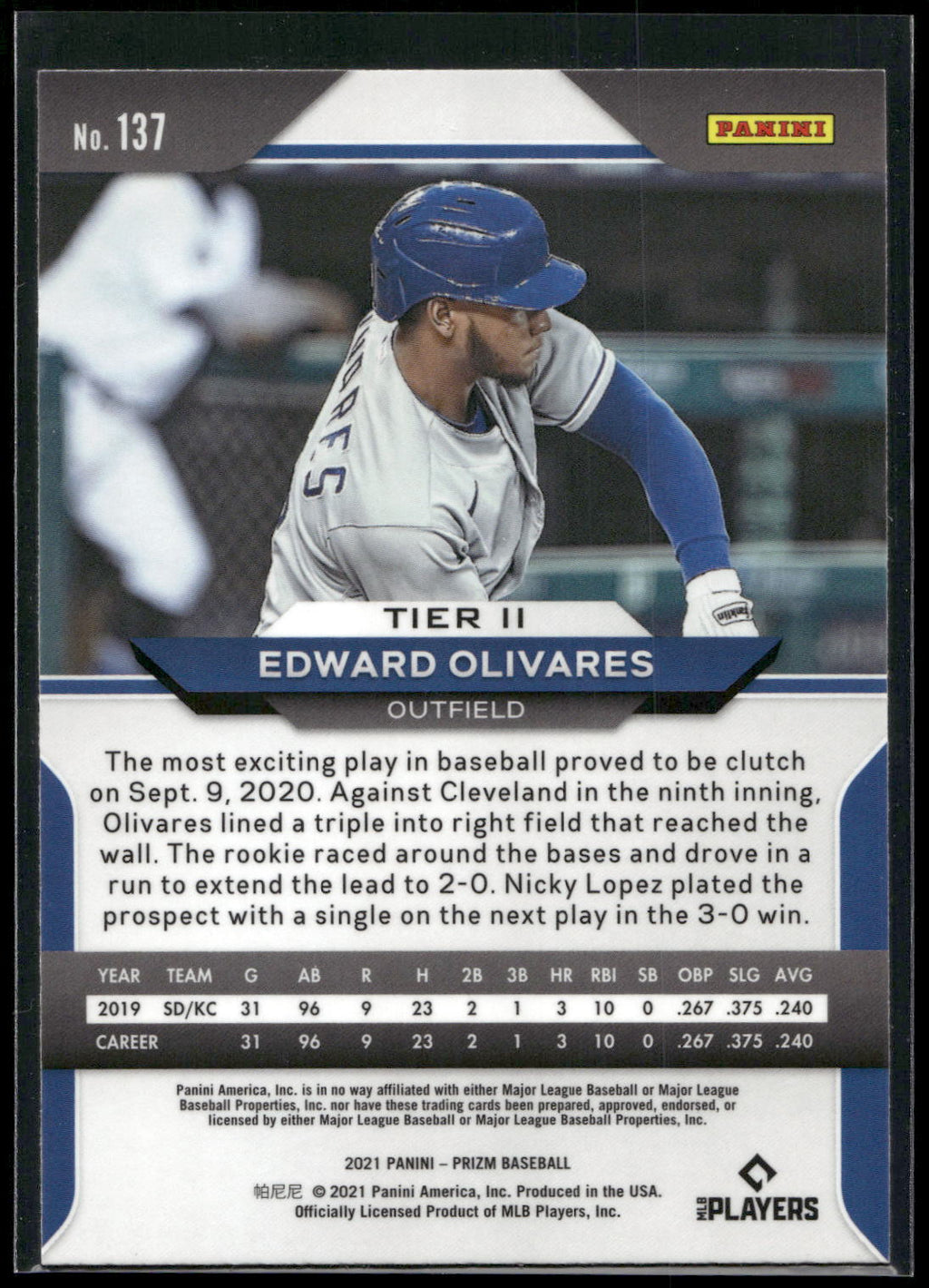 2021 Panini Prizm #137 Edward Olivares