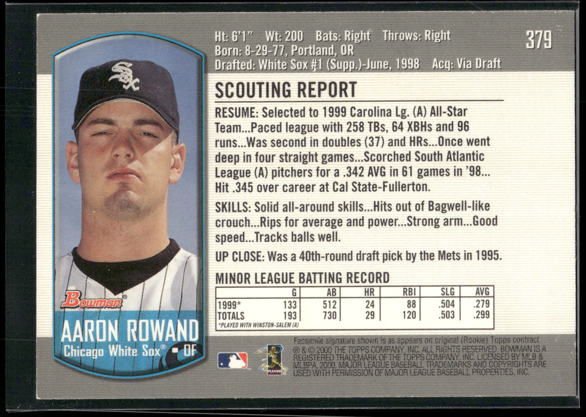 2000 Bowman #379 Aaron Rowand