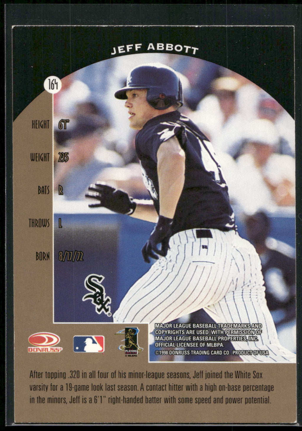 1998 Donruss Preferred #164 Jeff Abbott