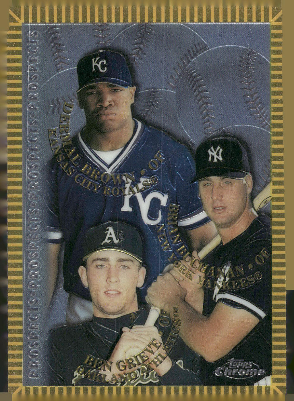 1998 Topps #255 Ben Grieve / Dermal Brown / Brian Buchanan PROS