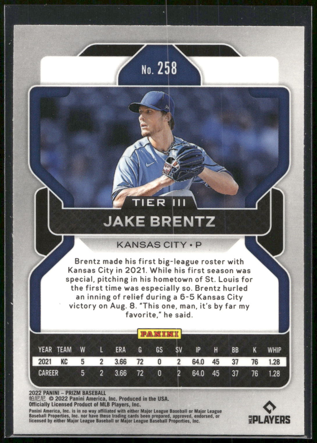2022 Panini Prizm #258 Jake Brentz