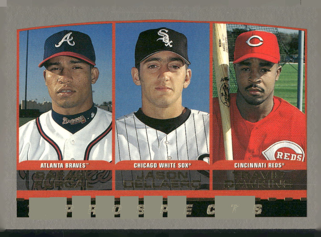 2000 Topps #442 Rafael Furcal / Jason Dellaero / Travis Dawkins PROS