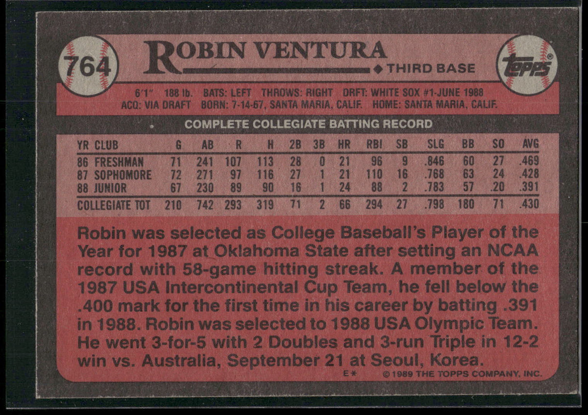 1989 Topps #764 Robin Ventura