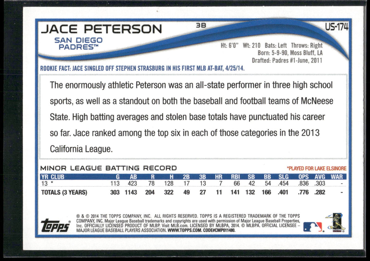 2014 Topps Update #US-174 Jace Peterson