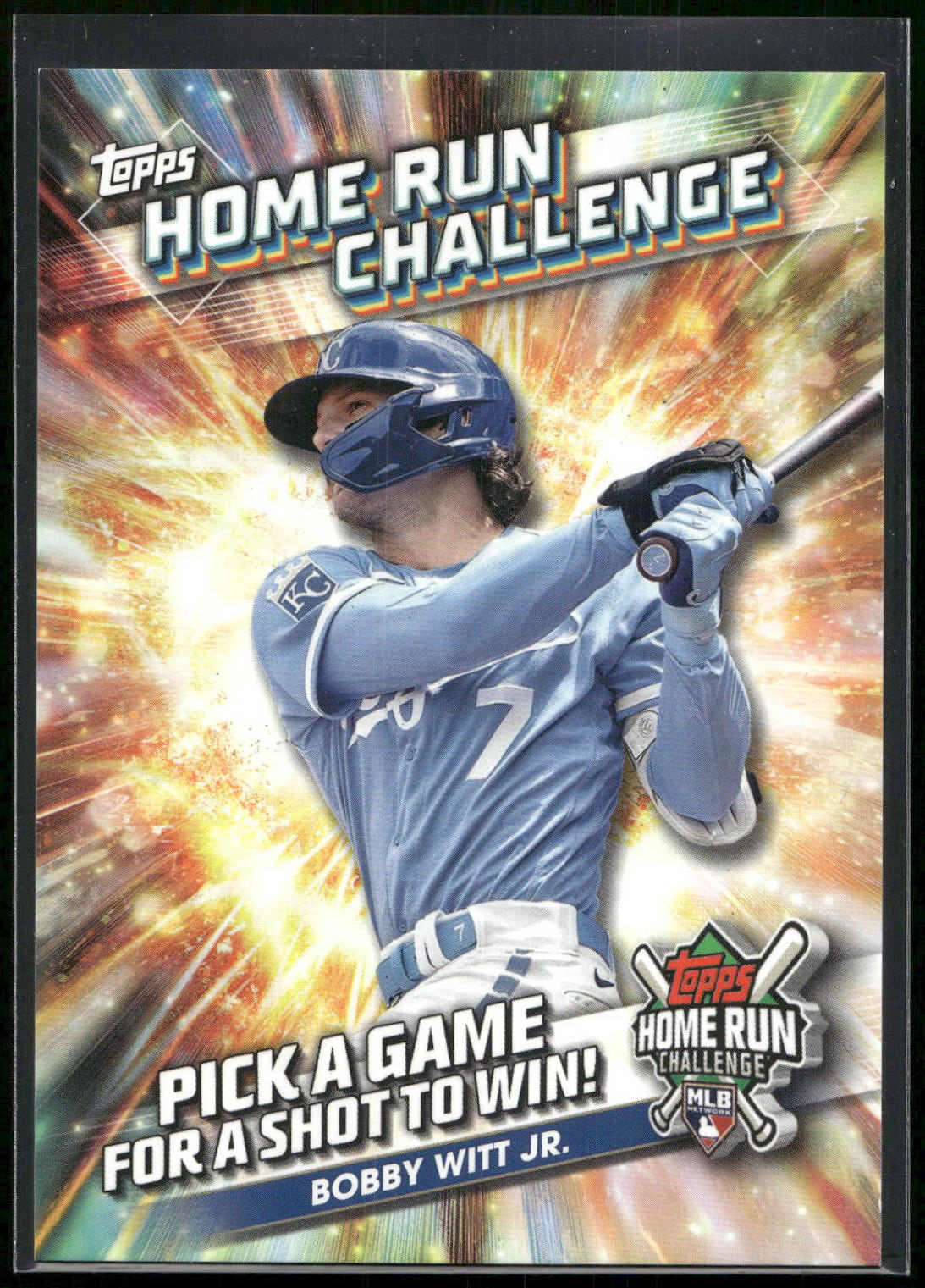 2024 Topps #HRC-29 Bobby Witt Jr. Home Run Challenge (Series Two)