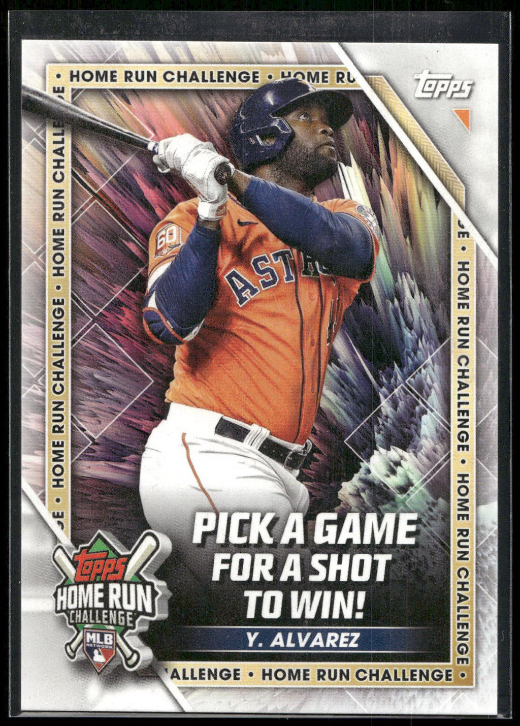 2023 Topps #HRC-28 Yordan Alvarez Home Run Challenge (Series One)