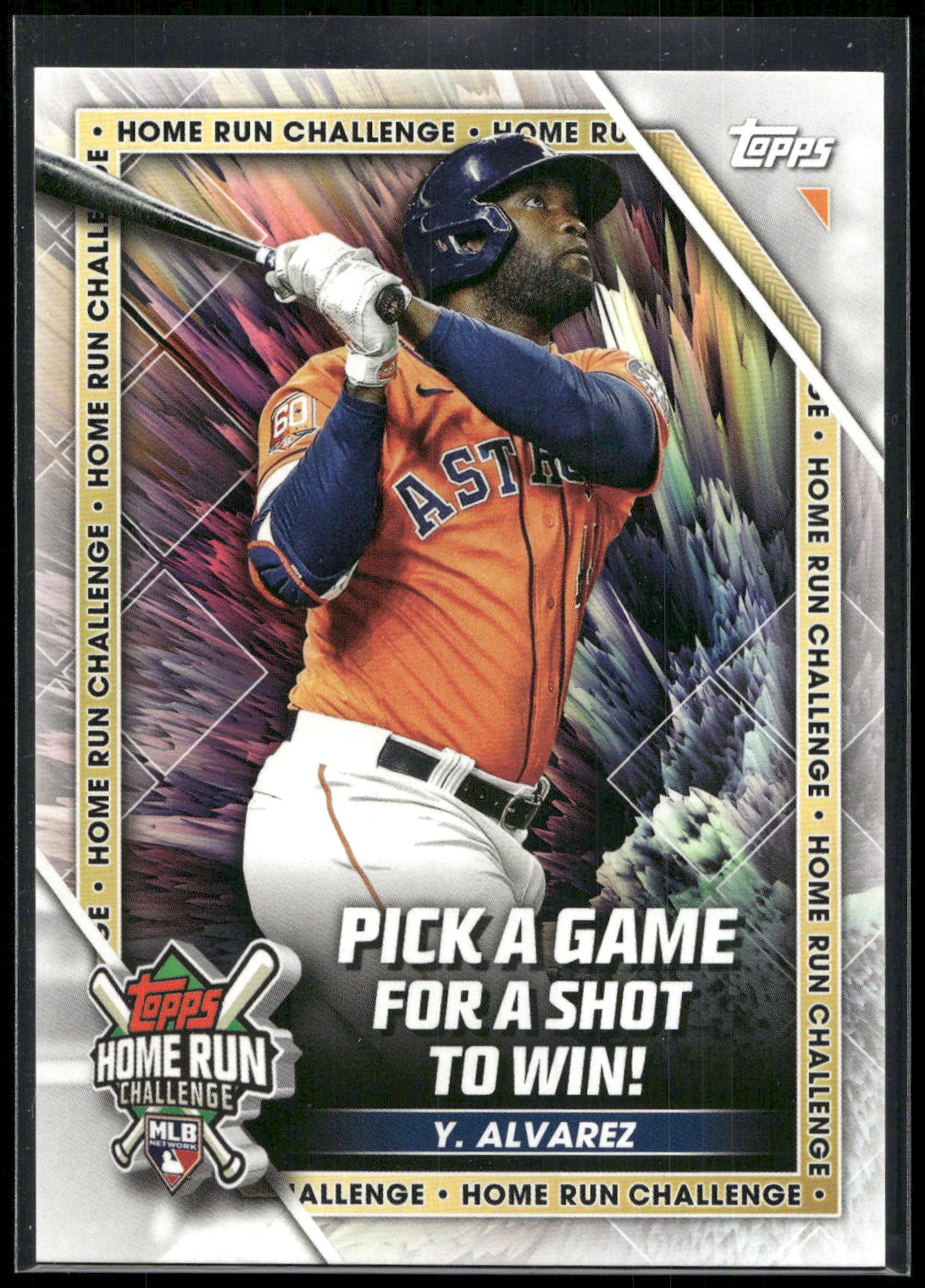 2023 Topps #HRC-28 Yordan Alvarez Home Run Challenge (Series One)