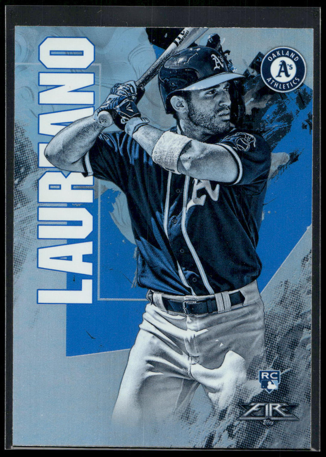 2019 Topps Fire #55 Ramon Laureano Blue Chip