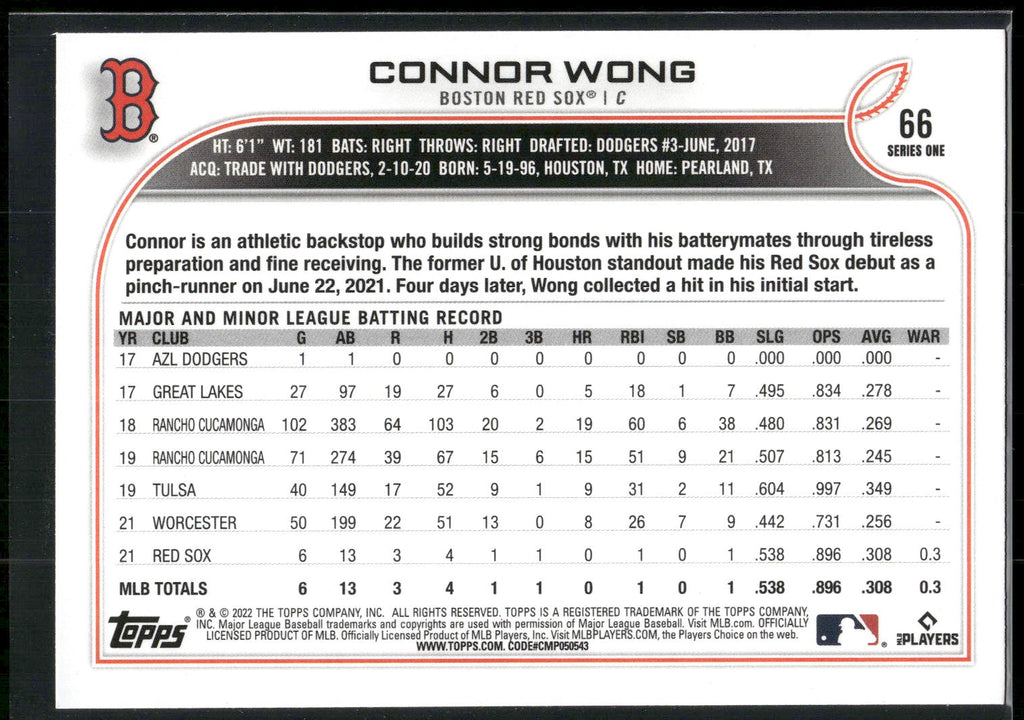 2022 Topps #66 Connor Wong