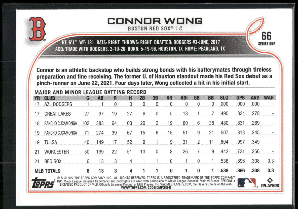 2022 Topps #66 Connor Wong
