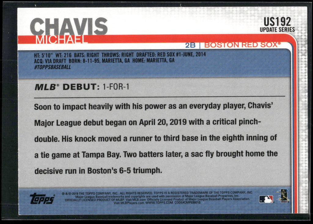 2019 Topps Update #US192 Michael Chavis