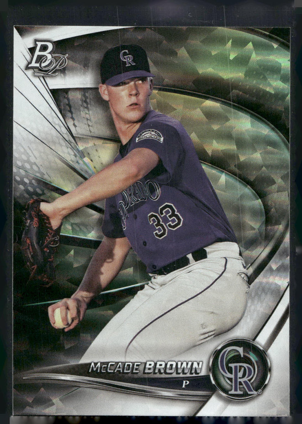 2022 Bowman Platinum #TOP-36 McCade Brown Top Prospects Ice Foilboard
