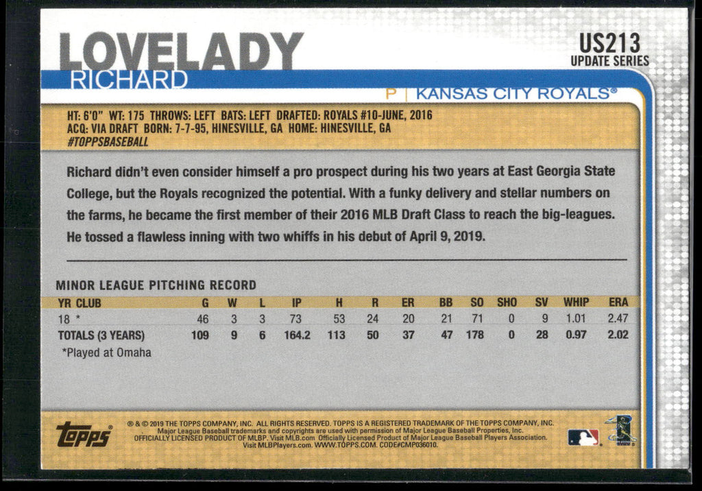 2019 Topps Update #US213 Richard Lovelady