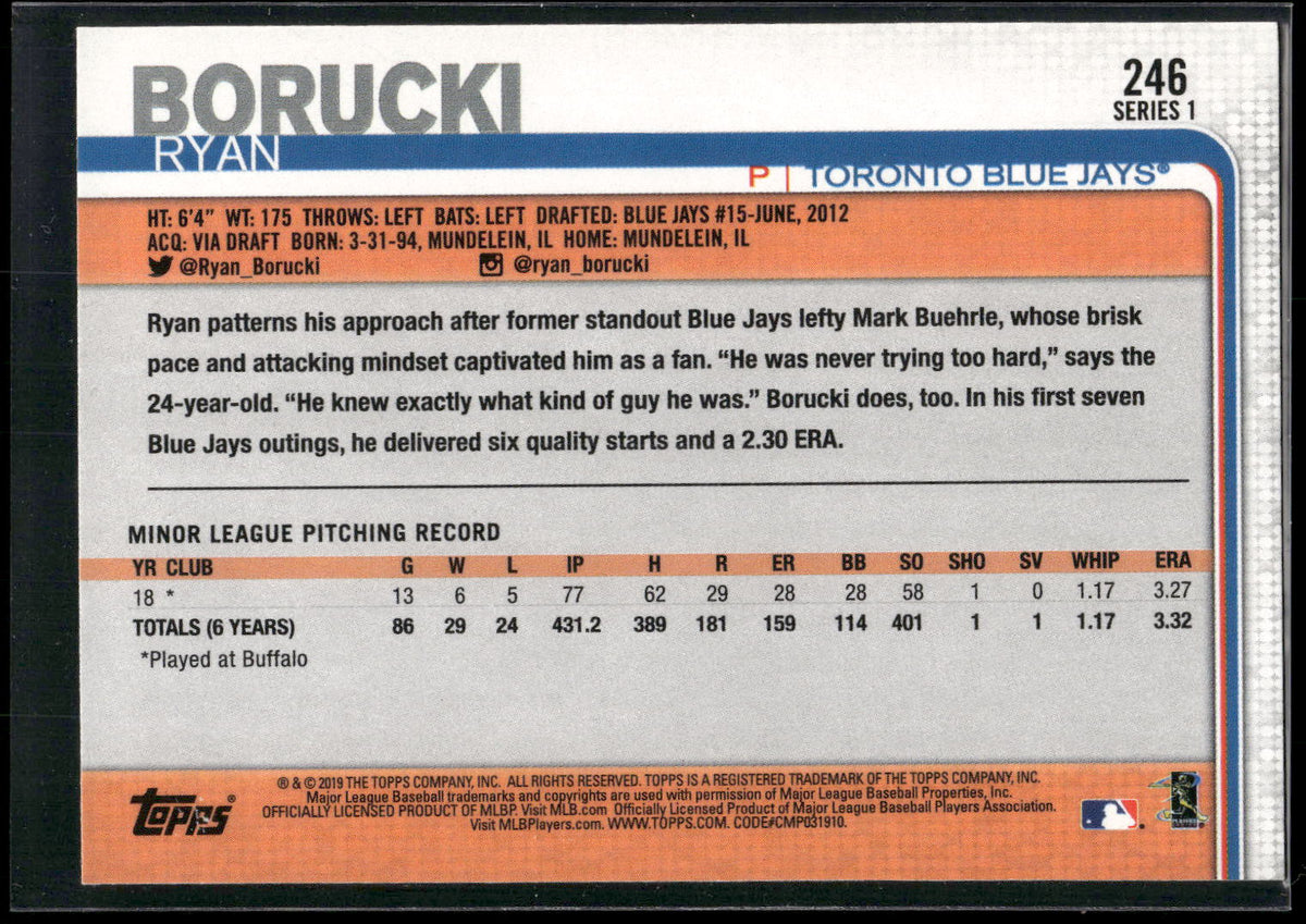 2019 Topps #246 Ryan Borucki