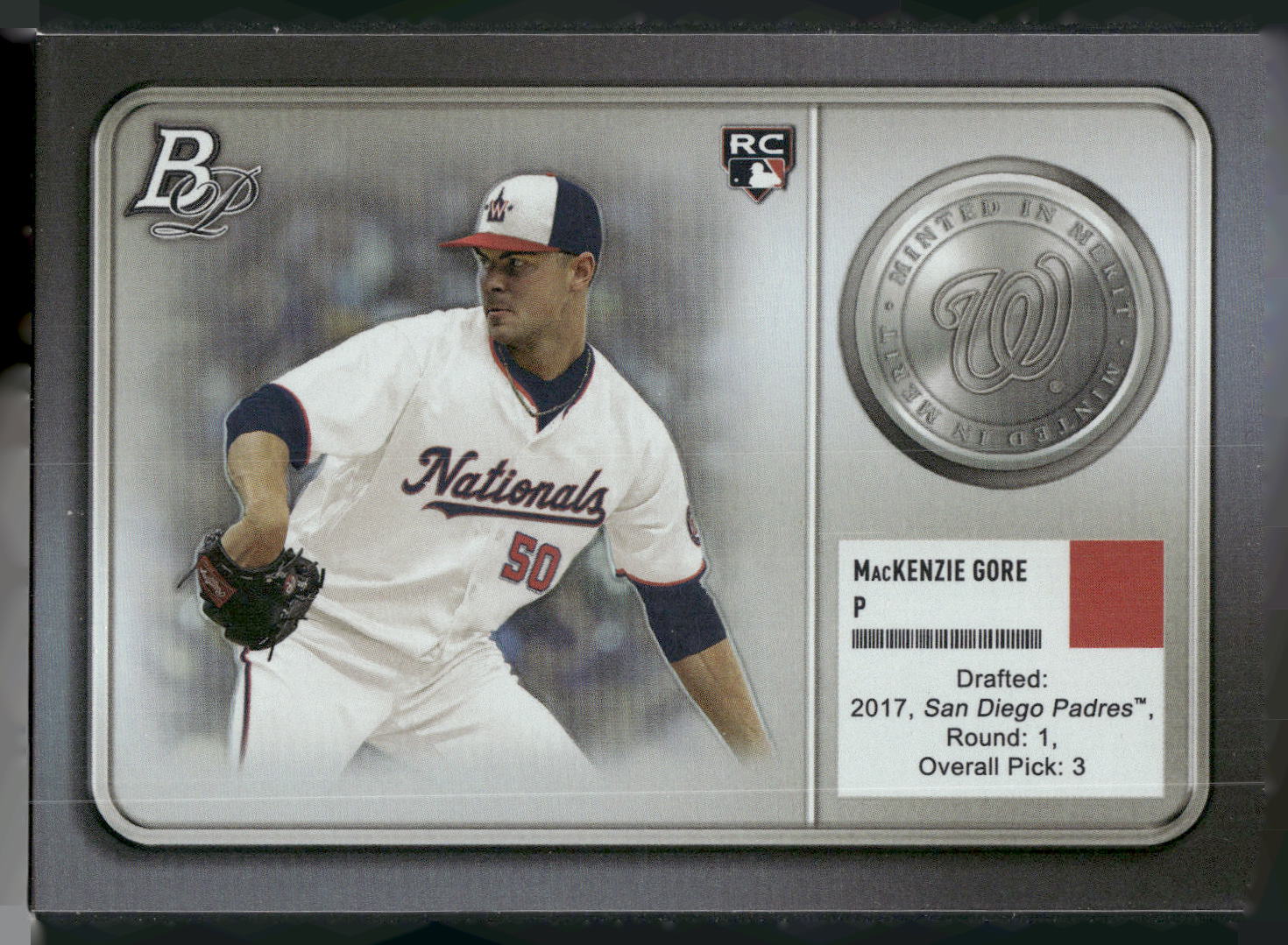 2022 Bowman Platinum #MM-18 MacKenzie Gore Minted in Merit