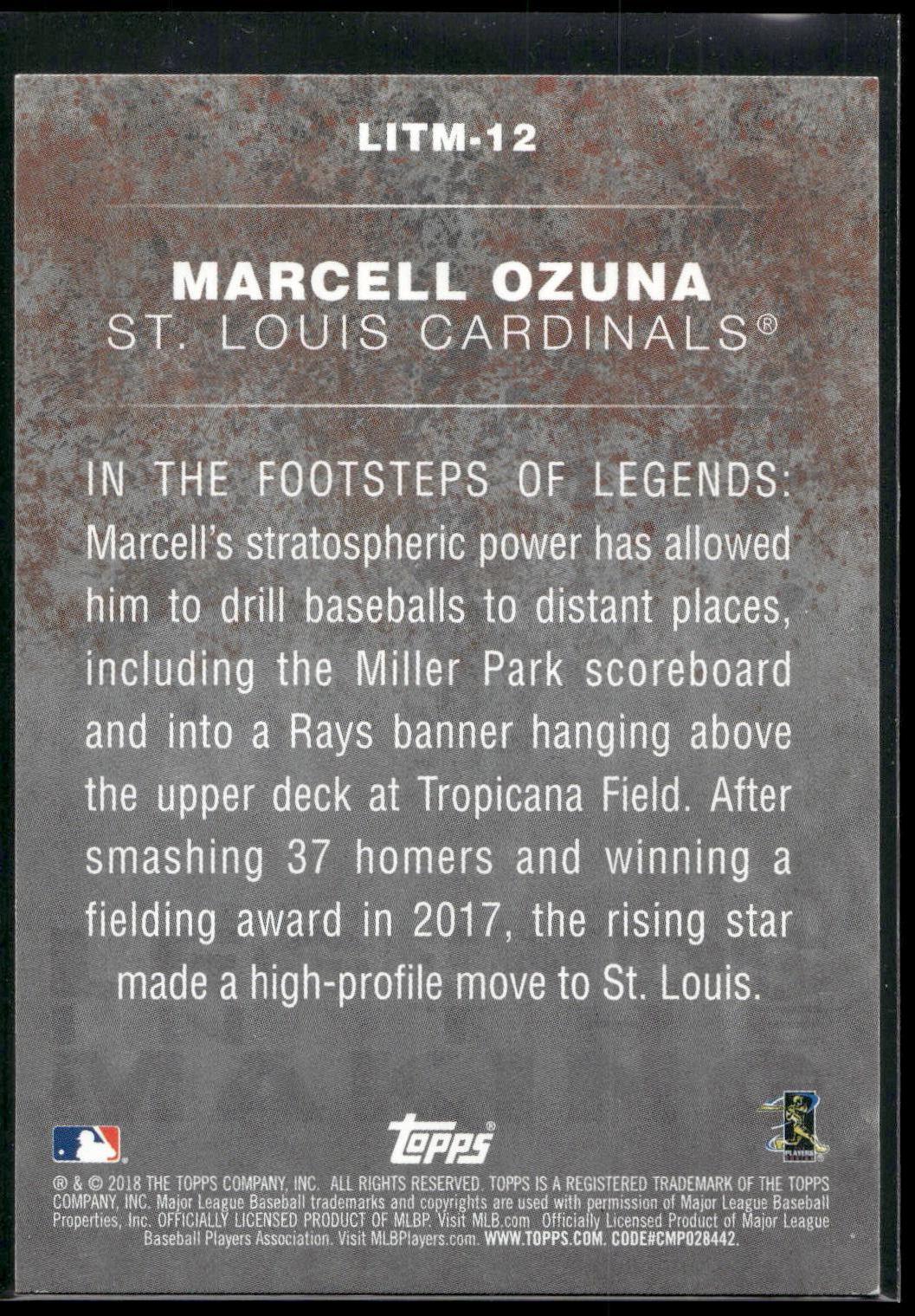 2018 Topps #LITM-12 Marcell Ozuna Legends in the Making (Series 2)