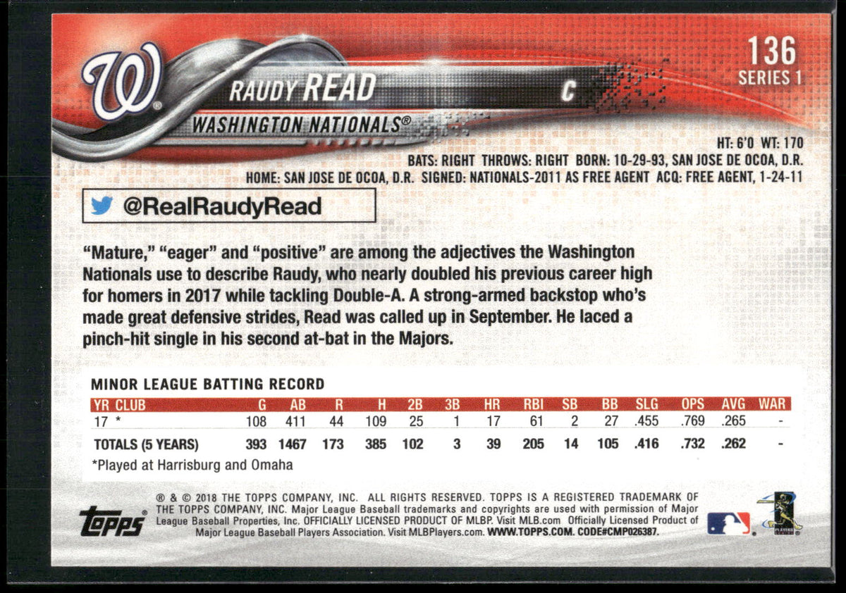 2018 Topps #136 Raudy Read