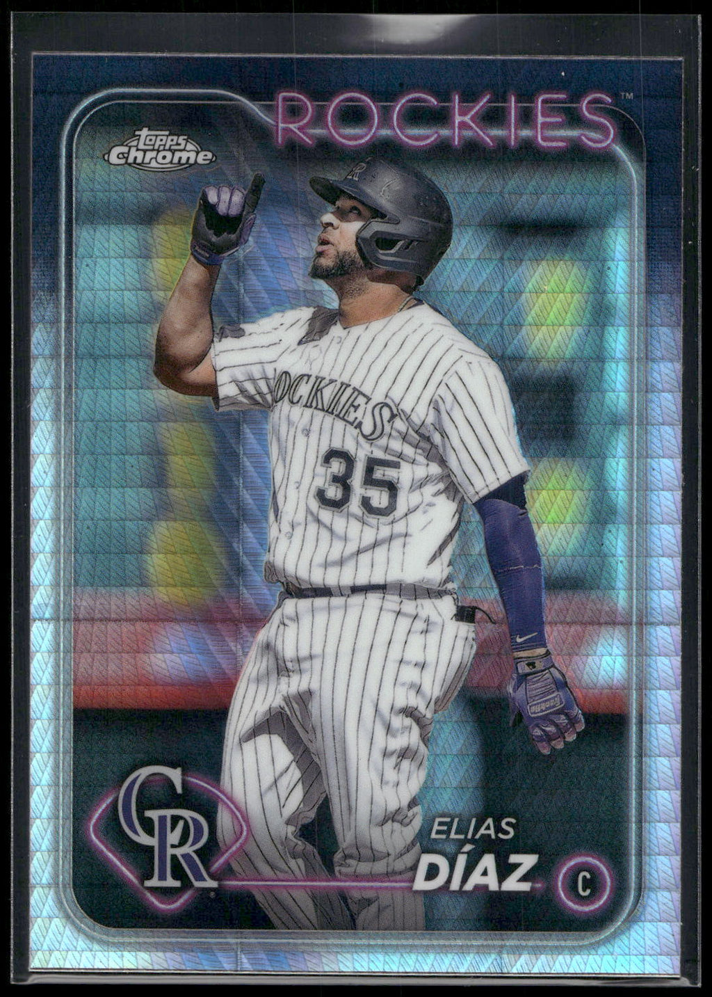 2024 Topps Chrome #287 Elias Díaz Prism Refractors