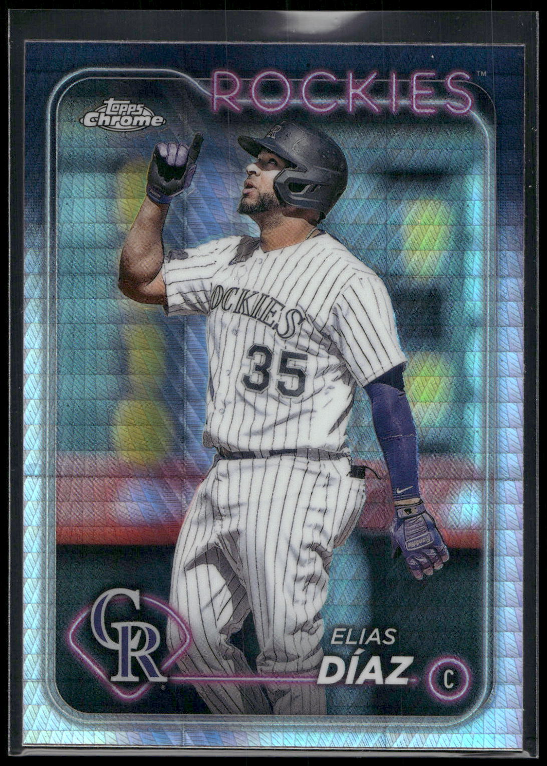 2024 Topps Chrome #287 Elias Díaz Prism Refractors