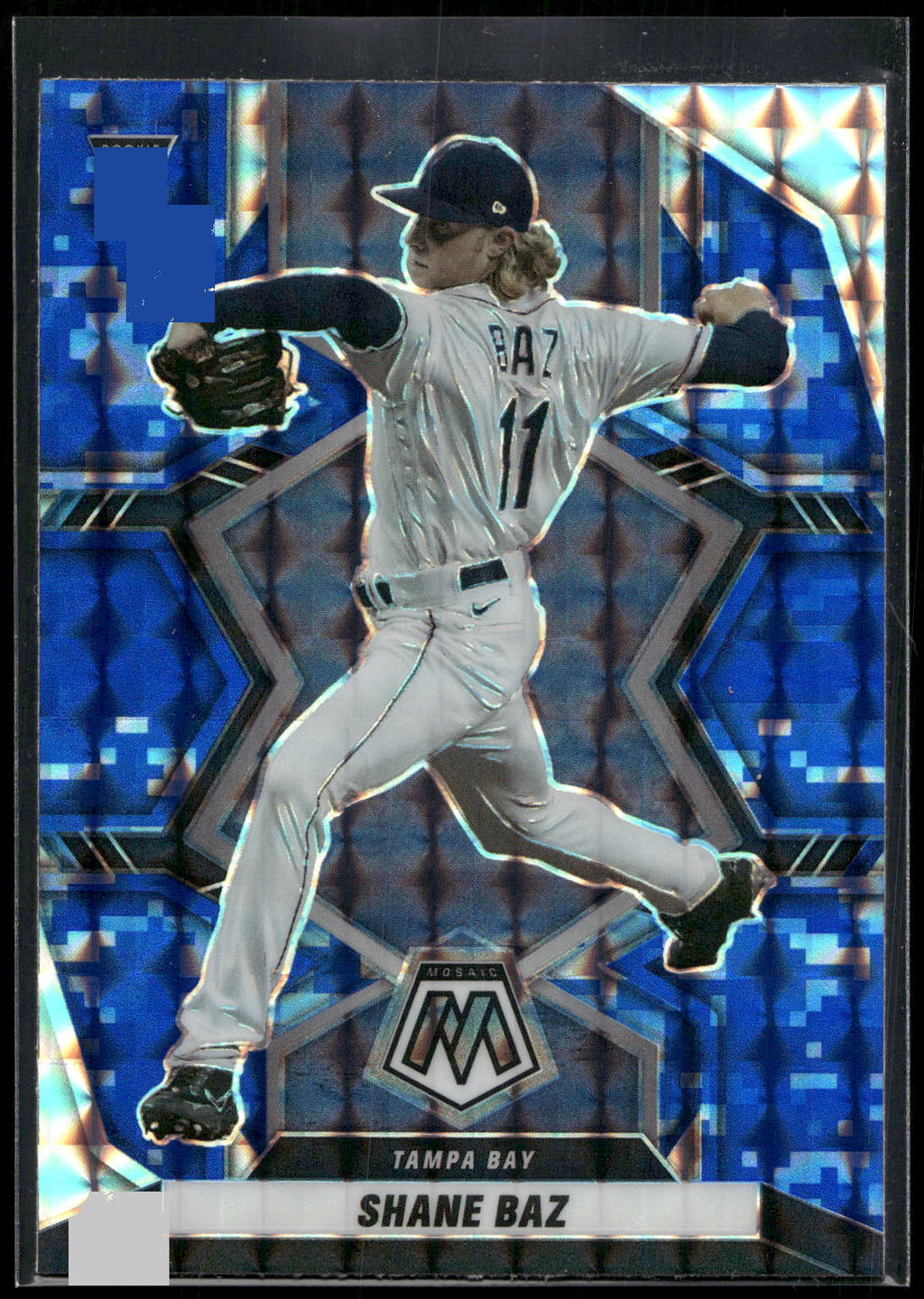 2022 Panini Mosaic #247 Shane Baz Blue Camo Mosaic
