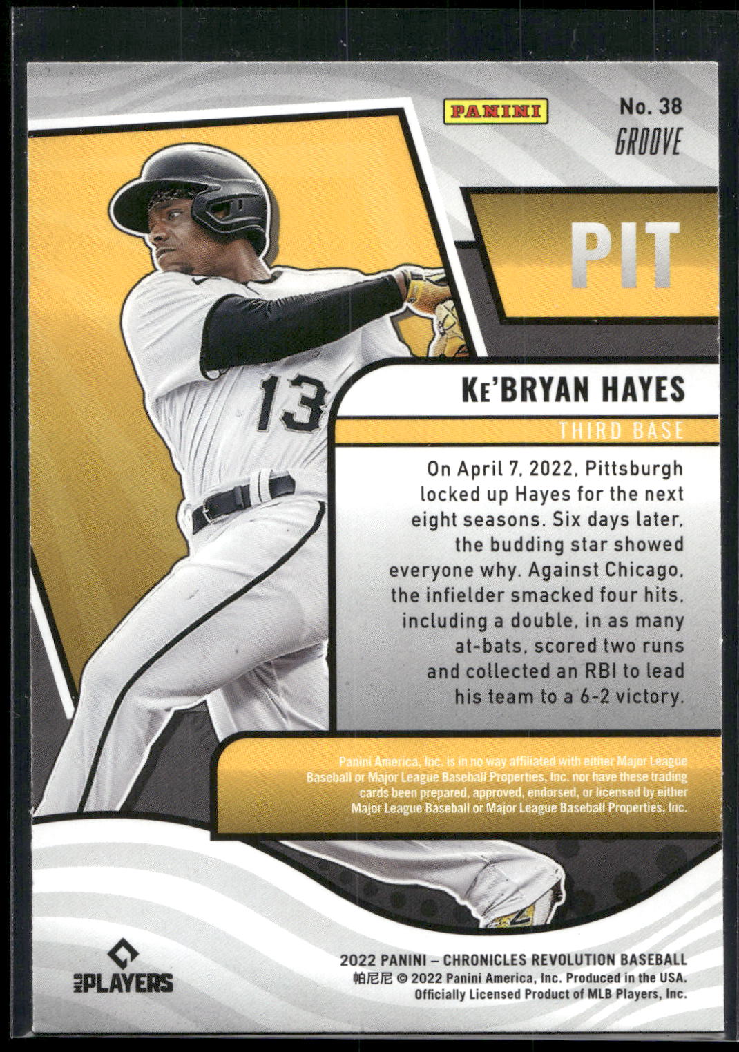 2022 Panini Chronicles #38 Ke'Bryan Hayes Revolution Groove