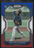 2021 Panini Prizm #25 Triston McKenzie Red/White/Blue Prizm