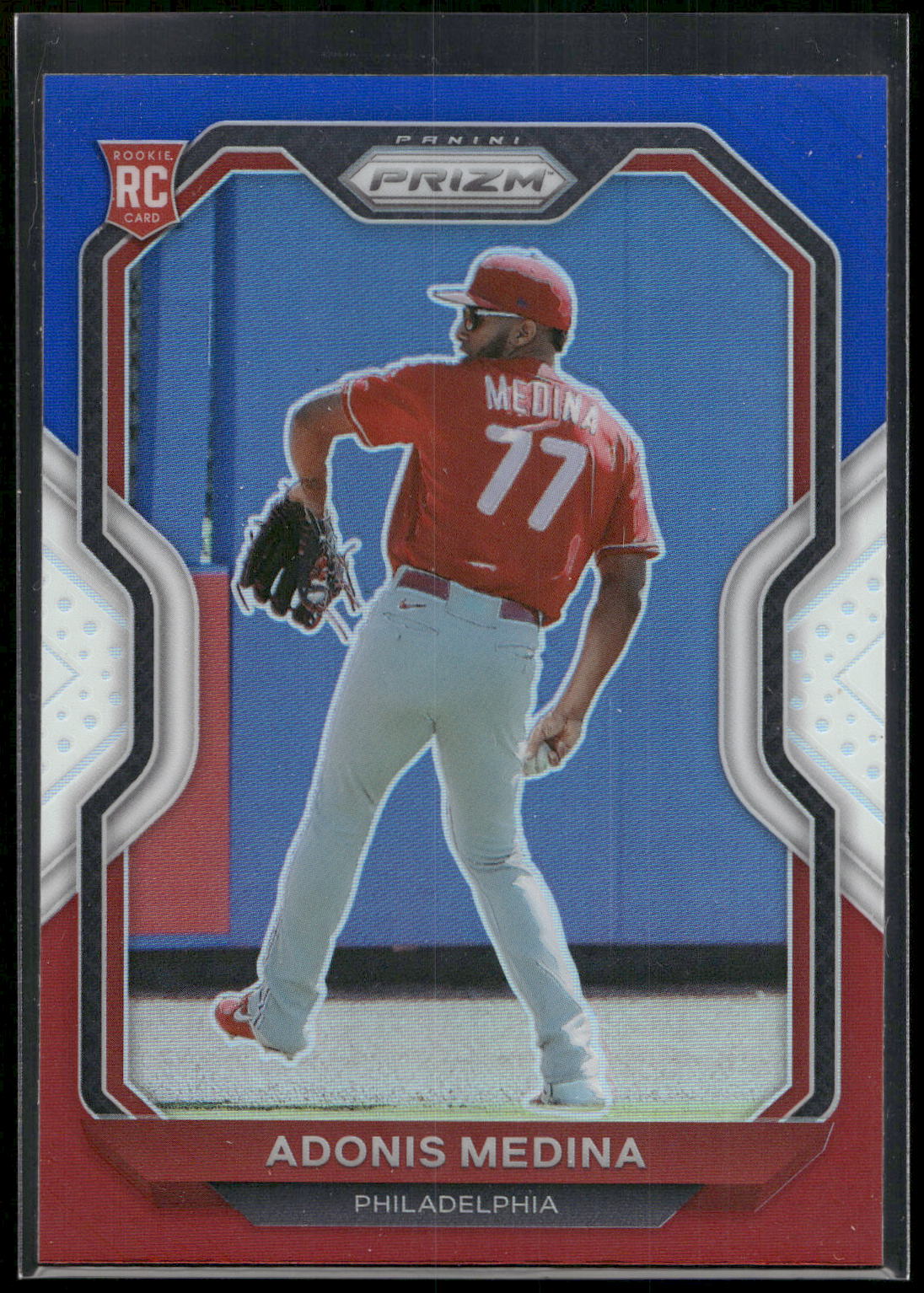 2021 Panini Prizm #56 Adonis Medina Red/White/Blue Prizm