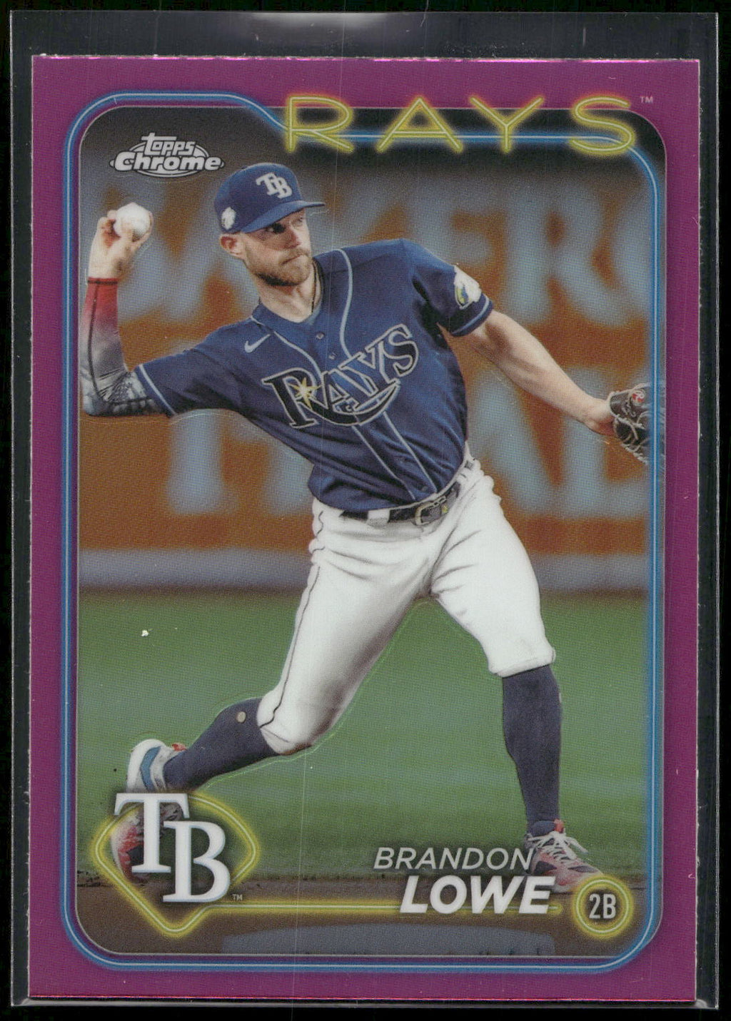 2024 Topps Chrome #286 Brandon Lowe Pink Refractors