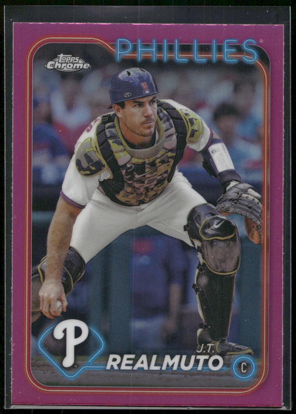2024 Topps Chrome #261 J.T. Realmuto Pink Refractors
