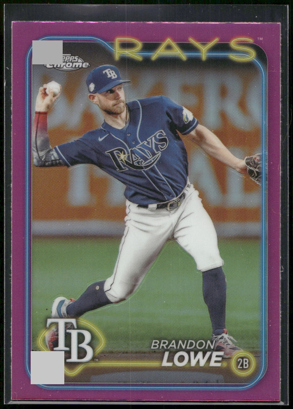 2024 Topps Chrome #286 Brandon Lowe Pink Refractors