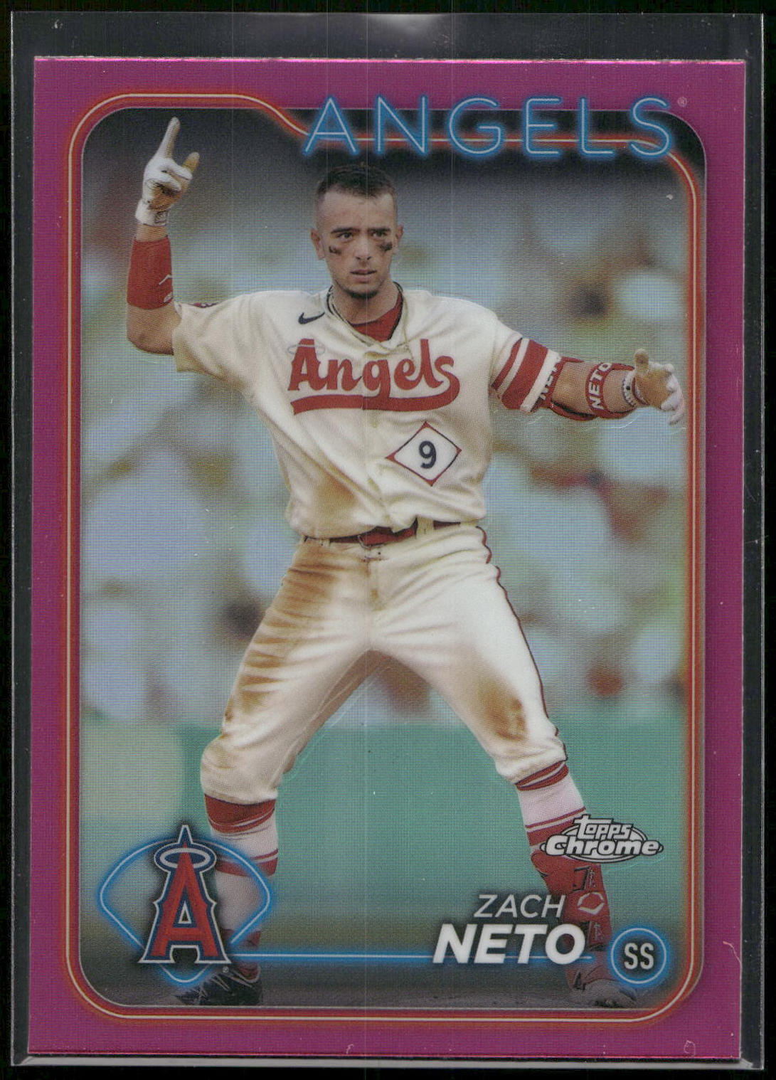 2024 Topps Chrome #123 Zach Neto Pink Refractors