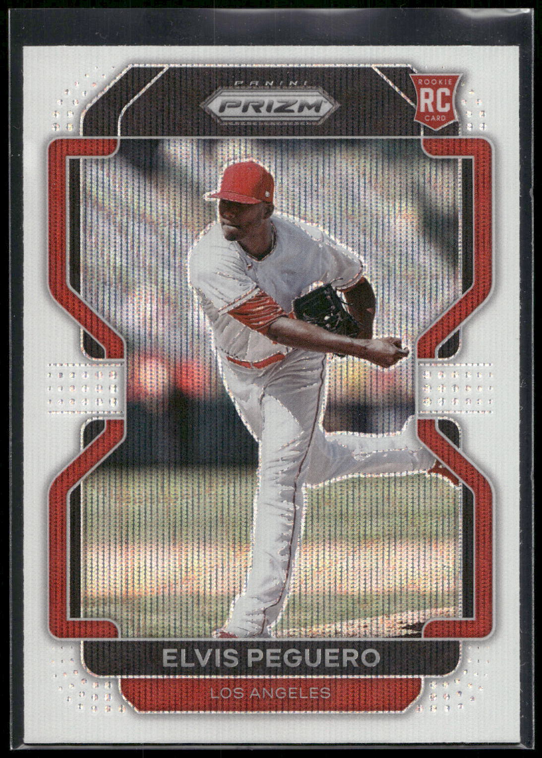 2022 Panini Prizm #145 Elvis Peguero White Wave Prizm